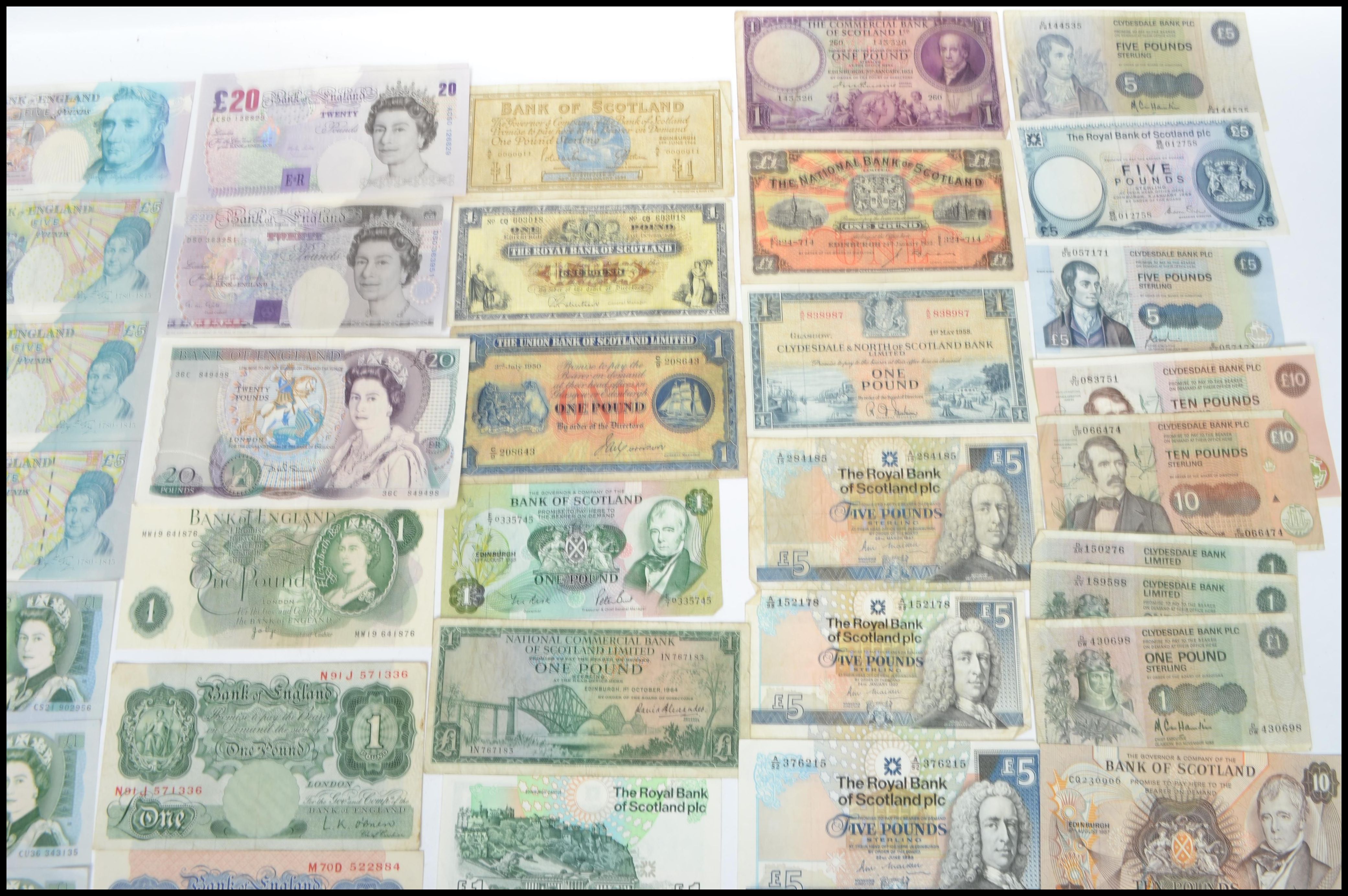 A Large Collection Of Out Of Circulation British Banknotes To Include   Original 