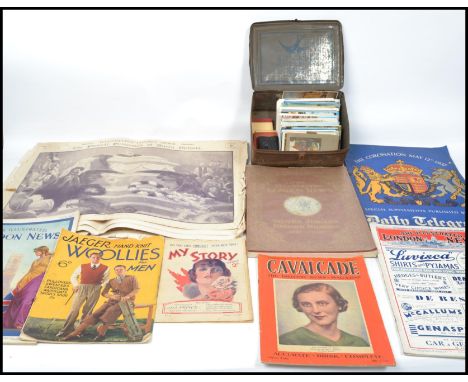 A collection of vintage 20th century postcards mainly topographical together with a collection of old magazines to include Ja
