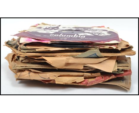 A group of vintage 20th century classical, jazz and rock 78rpm records in sleeves to include Capitol, London, Parlophone, HMV