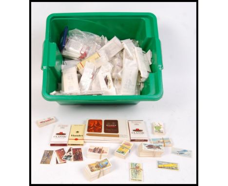 Cigarette Cards: A large collection of assorted loose vintage cigarette / cigar and other related trading cards. Mostly bagge