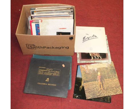 A box of assorted vinyl, to include Ry Cooder - Borderline, Johnny Harris - To Bring you Morning, Tom Johnston - Everything y