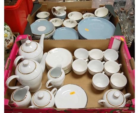 A Royal Doulton part tea service in the Rose Elegans pattern together with one other Elizabeth II Golden Jubilee part tea ser