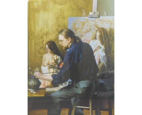 Douglas Hofmann, 'Self Portrait', limited edition lithograph 10/195, signed and numbered in pencil, 67 x 50cm 