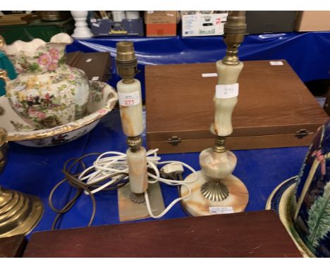 TWO VARIOUS TABLE LAMP STANDS