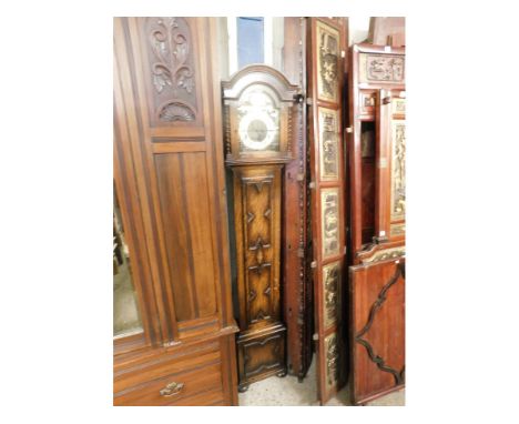 MID-20TH CENTURY OAK CASED LONGCASE CLOCK, HEIGHT APPROX 172CM
