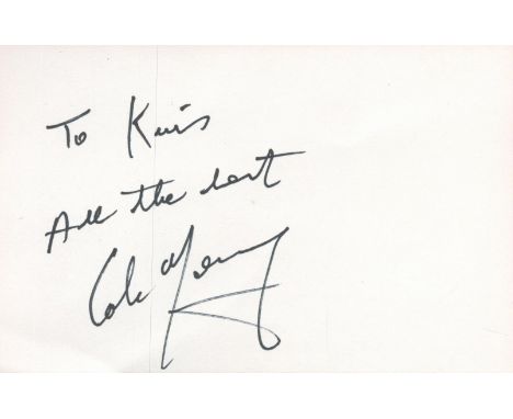 Colin Meaney signed 5x4 white card dedicated. Colm J. Meaney born 30 May 1953) is an Irish actor known for playing Miles O'Br