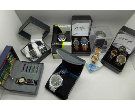 Boxed wristwatches including Louifrey, Winnie the Pooh, Casio, Louis Picard, etc.