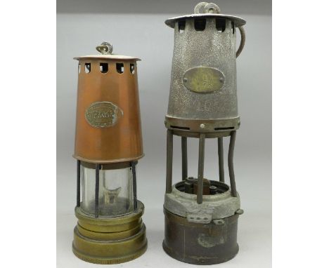 Two miner's lamps, Premier Lamp, Leeds, 7R, a/f, and Prima