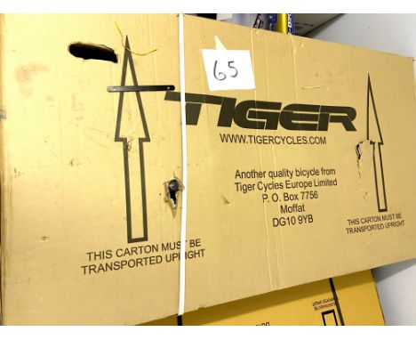 A Tiger Siren Alloy FS 20x17" black and silver painted bike, model TG3613, boxed. (NOTE: this item has not been opened or ins