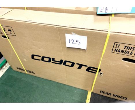 A Coyote Zodiac 650B 27.5x16" black painted gent's mountain bike, model CYT1071, boxed. (NOTE: this item has not been opened 