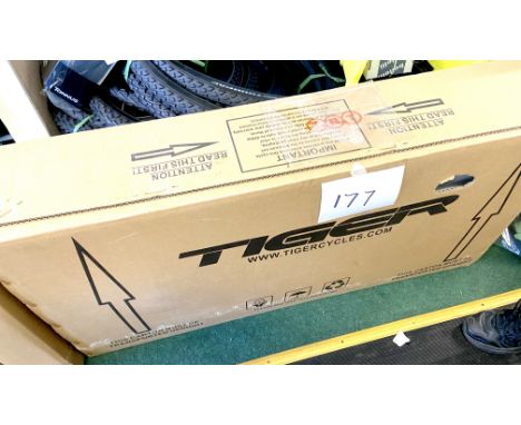 A Tiger Angel 20x12" white painted girl's bike, model TG2020, boxed. (NOTE: this item has not been opened or inspected) 