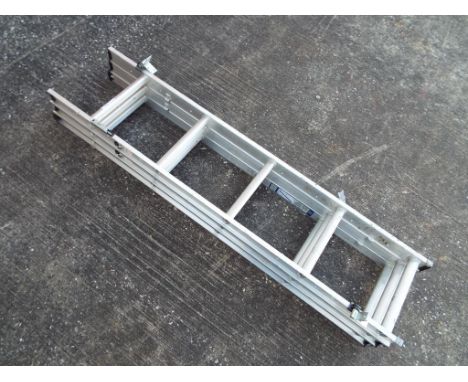 A triple extendable ladder.
