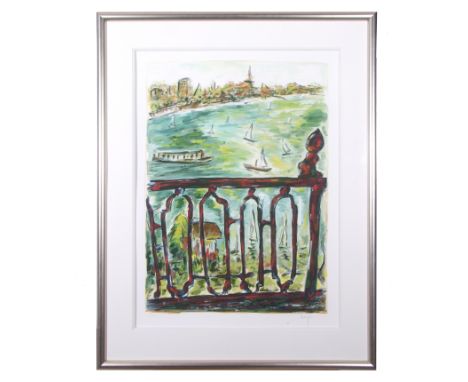 Bob Dylan, American Contemporary, ‘Vista From Balcony’. Giclée print on wove, inscribed and signed, 156/295, 36x28ins. Condit