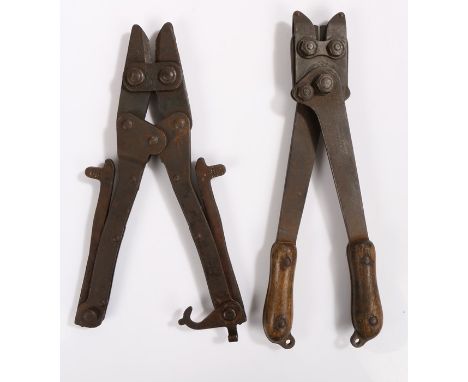 Second World War British Wire Cutters, folding example stamped '256' with broad arrow and dated 1944, together with an unmark