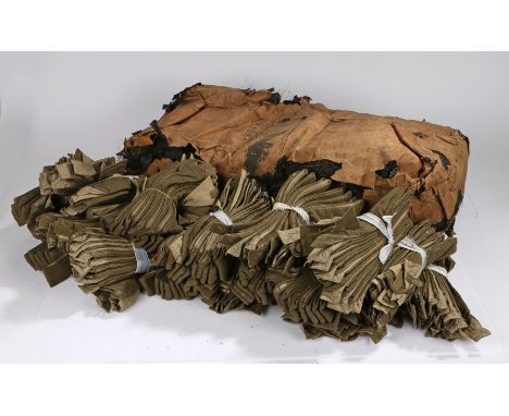 Large quantity of Second World War unused British army shirt collars in original bale, all collars are stamped with the War D