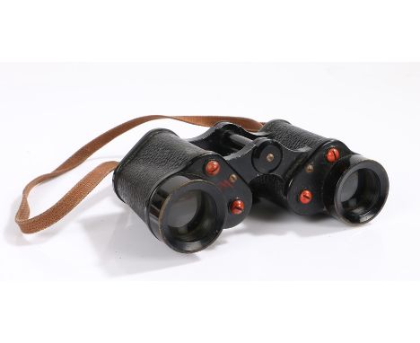 Second World War British binoculars by the maker Taylor-Hobson, marked to the casing 'O.S. 420 M.A. BINO PRISM No.2 MK III' w