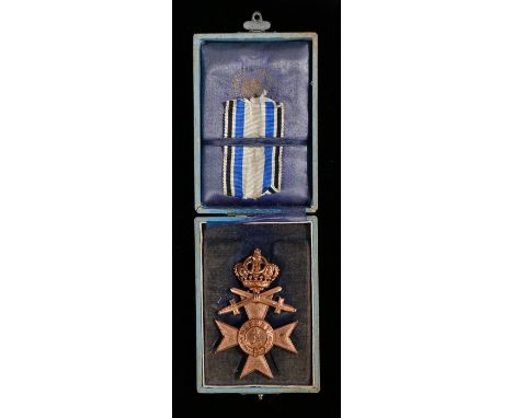 First World War Bayern Militär-Verdienstkreuz 3. Klasse mit Schwertern ( Bavarian Military Service Cross 3rd Class), held in 