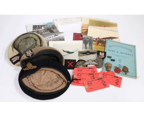 Collection of Special Air Service Regiment related items including, a circa 1970's sand coloured beret with embroidered SAS b