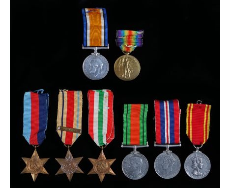 First World War pair of medals, 1914-1918 British War Medal and Victory Medal (119347 GNR. J.C.J ANDREWS. R.A.) records show 