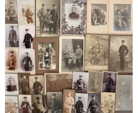 Pre First World War and wartime photographs and Carte De Visite of German soldiers in walking out uniform and field grey serv