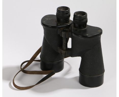 Second World War 7 x 50 Naval Binoculars by Anchor Optical Corp. New York, stamped with broad arrow