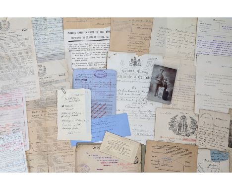 Collection of Pre First World War ephemera to 7560 Private William Stanley of the 1st Battalion York and Lancaster Regiment, 