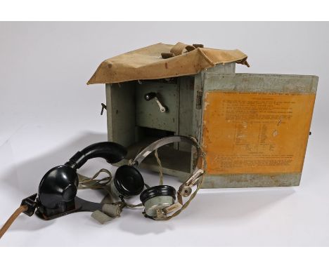 Second World War Observer Corps AD1542 ‘wartime economy model’ post telephone, RAF Ref No. 10G/125, instruction leaflet paste