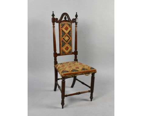 A Victorian Mahogany Framed Tapestry Backed and Seated Child's Chair 