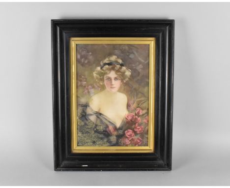An Ebonized and Gilt Framed Print, Subject 22x31cms and Frame 37x46cms 