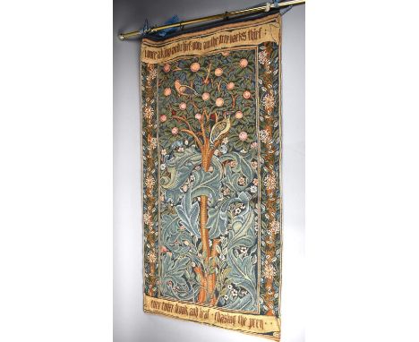 A French Wall Hanging Tapestry by Goblys After the Woodpecker Tapestry Designed by William Morris 