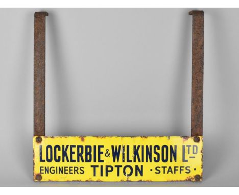 An Enamel Sign for Lockerbie and Wilkinson Ltd Engineers, Tipton, Staffordshire, 38cms Wide 