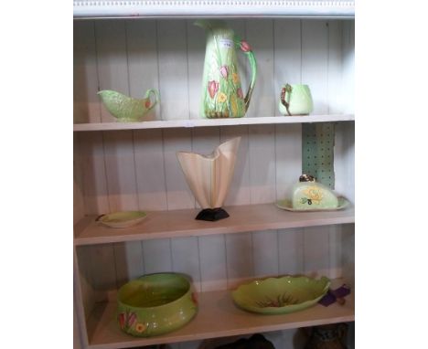 A quantity of Carltonware Australian Design ceramics, to include: jugs, fruit bowl, oval dish, butter dish and others, togeth