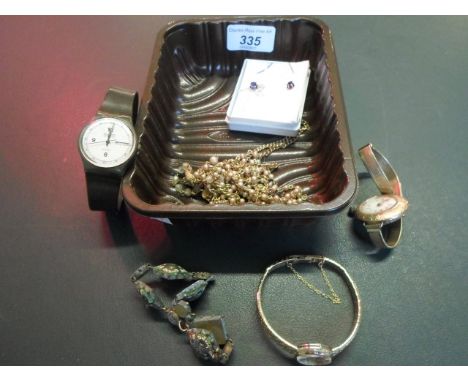 A 9 carat gold cased lady's wristwatch, having chased decoration throughout, together with a lady's Rotary yellow metal wrist