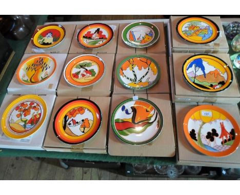 A quantity of Wedgwood Bradford Exchange commemorative limited edition Clarice Cliff Collector's plates, various patterns, ea