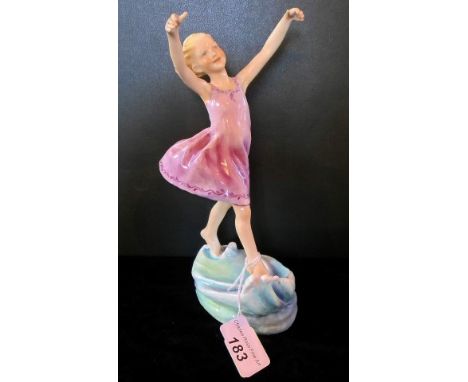 A Royal Worcester figurine modelled by Freda Doughty, Dancing Waves, no. 3225, printed and painted marks to base, (22.5cm).  