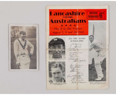 The Australian Cricketers "Ashes" linen handkerchief, circa 1905, featuring the national emblems of England and Australia, th