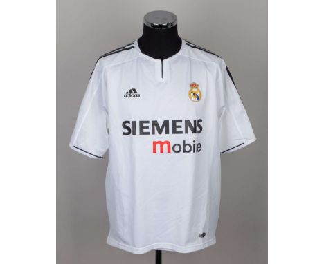 Raul white No.7 Real Madrid autographed short-sleeved shirt, Adidas, the reverse autographed by Raul&nbsp;