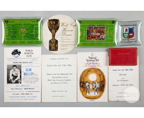 An autograph book containing numerous players and other autographs, including Bobby Moore, Bobby Charlton, Alf Ramsey, Nobby 