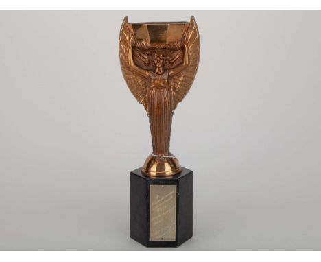 Pelé 1969 Radio Cacique Jules Rimet-style trophy, a trophy presented to Pelé in the style of the FIFA World Cup Jules Rimet T