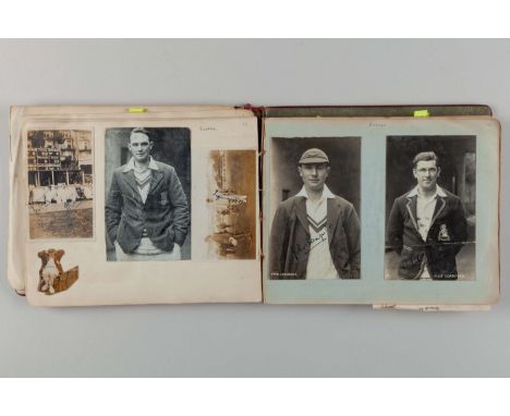 1930s autograph album with sportsmen and non-sporting subjects, compilation started in 1932, county cricket team groups for S