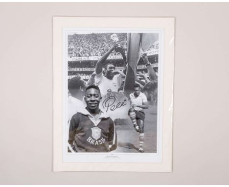 A signed Pele print, unframed with A1 Sporting Memorabilia COA&nbsp;