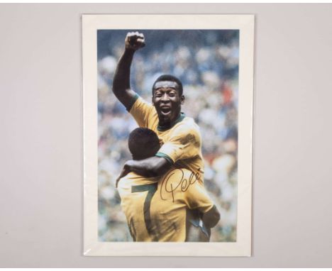 A signed Pele print with A1 Sporting Memorabilia COA&nbsp;