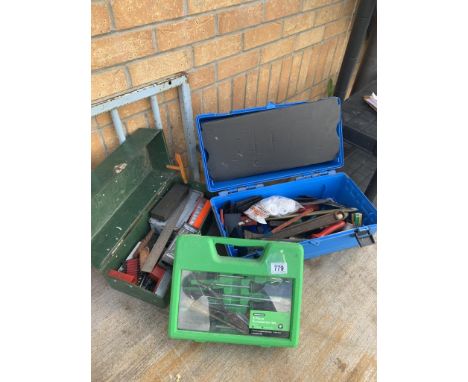 2 Toolboxes of assorted tools &amp; screwdriver set