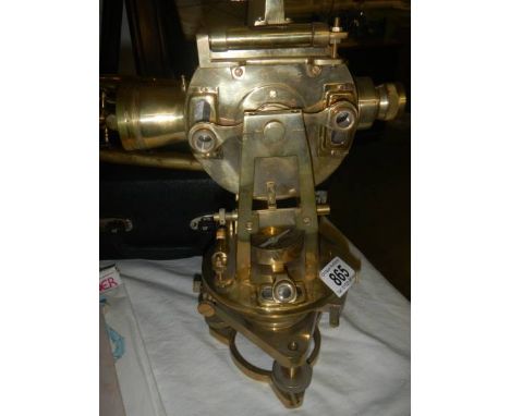 A brass theodolite.