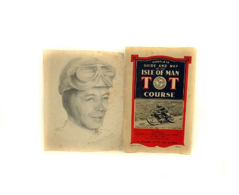 Spencer L. Edge “Frederick Frith”: An original drawing depicting head & shoulders portrait of the Motorcycle Racing champion 