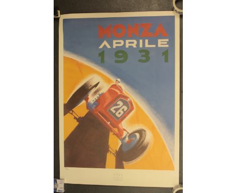Alfa Romeo - Monza 1931: A fine and large original proof-print after the original by Philemon, depicting Grand Prix Alfa Rome