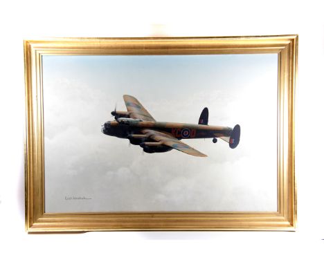Woodcock (Keith), Setting course for Tirpitz, portrait of Avro Lancaster B MkIII EE146 of No 617 Squadron, RAF, oil on canvas