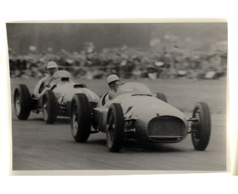 Motor Racing Photographs c1940s-1950s: A good group of original b/w images, professional & press-actions studies including Al