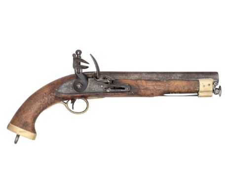 ‡ A 14 BORE PERCUSSION EAST INDIA COMPANY LONG FLINTLOCK CAVALRY PISTOL, SECOND QUARTER OF THE 19TH CENTURY of regulation typ