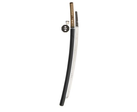 A JAPANESE KATANA (LONG SWORD), 1650-1750 Sugata (configuration): shinogi-zukuri (longitudinal ridge line), with a shallow to